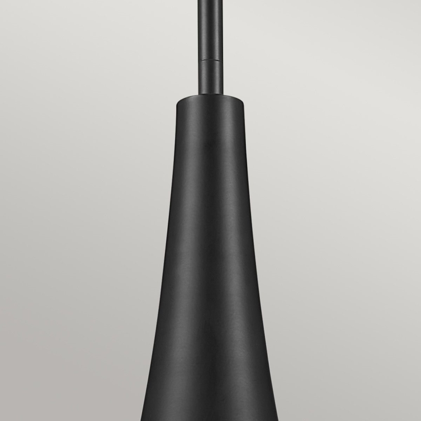 Kichler - Plafondlamp met stang DEELA 1xE27/60W/230V Ø 17,8 cm zwart