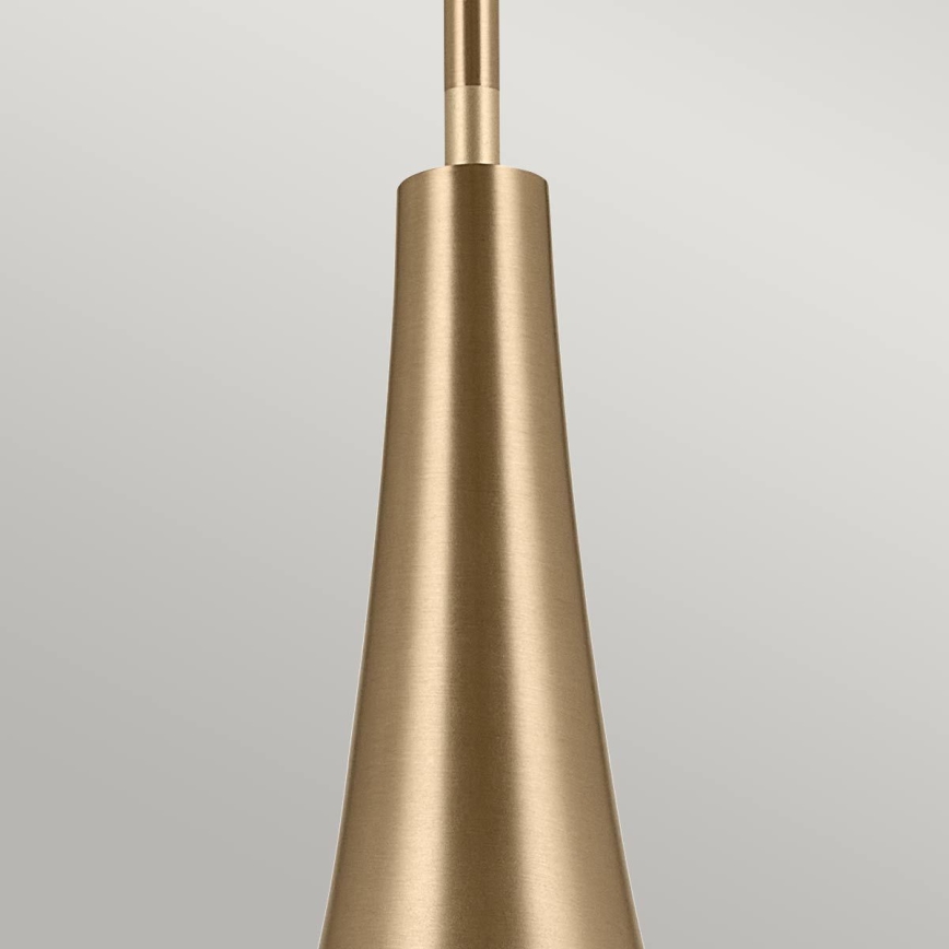 Kichler - Hanglamp met vaste pendel DEELA 1xE27/60W/230V diameter 17,8 cm messing