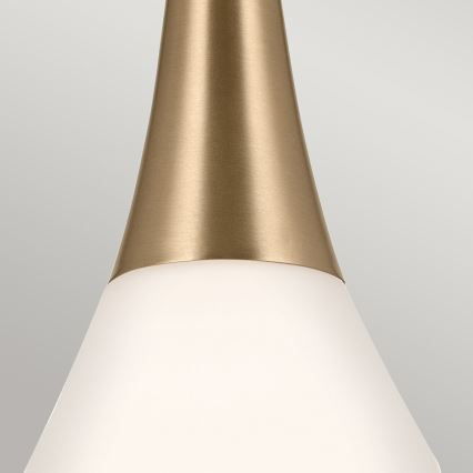 Kichler - Hanglamp met vaste pendel DEELA 1xE27/60W/230V diameter 17,8 cm messing