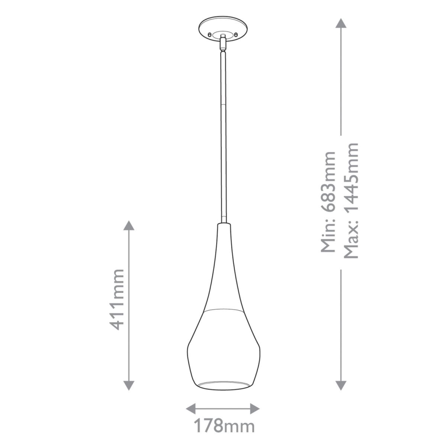 Kichler - Hanglamp met vaste pendel DEELA 1xE27/60W/230V diameter 17,8 cm messing