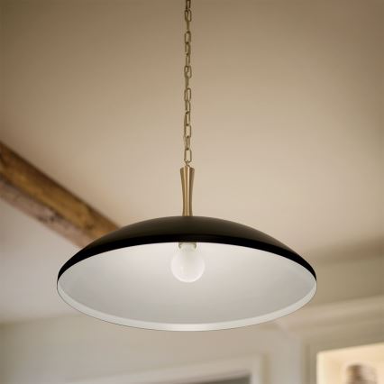 Kichler - Hanglamp aan een ketting DELAROSA 1xE27/60W/230V zwart/messing