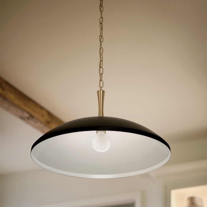 Kichler - Hanglamp aan een ketting DELAROSA 1xE27/60W/230V zwart/messing