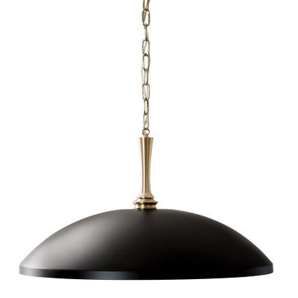 Kichler - Hanglamp aan een ketting DELAROSA 1xE27/60W/230V zwart/messing