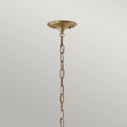 Kichler - Hanglamp aan een ketting DELAROSA 1xE27/60W/230V wit/messing