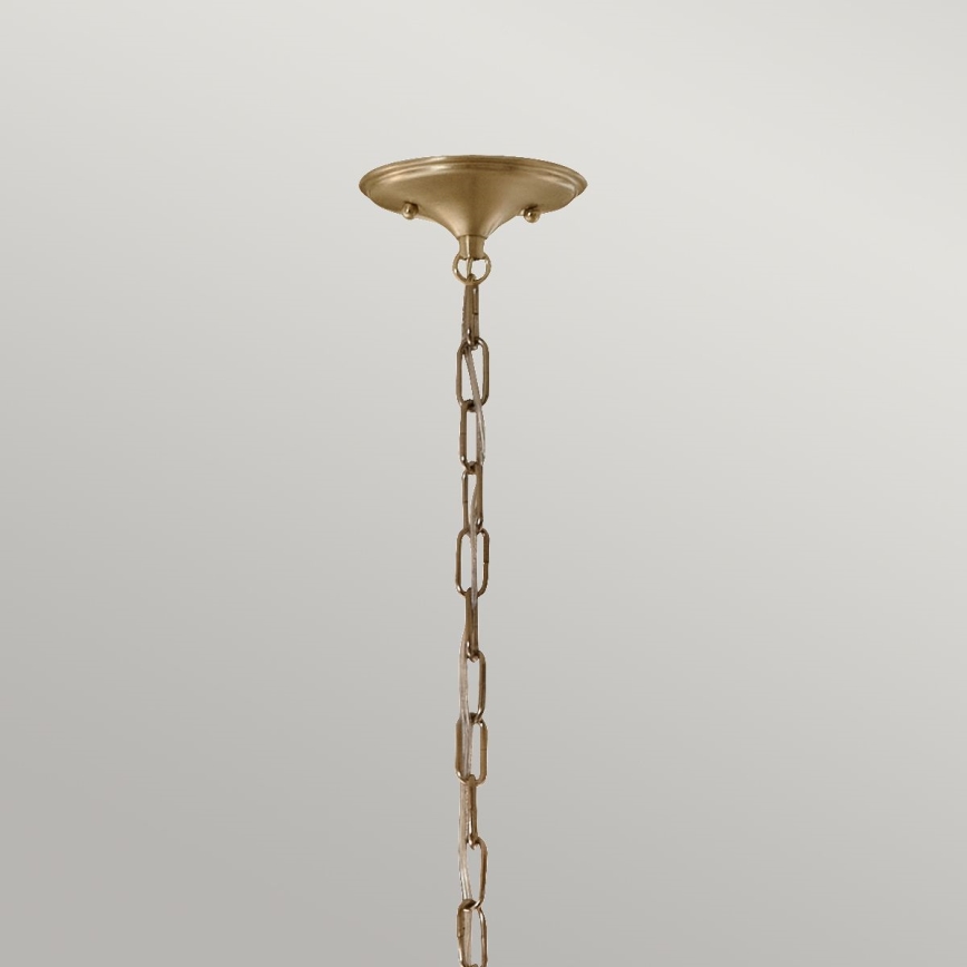 Kichler - Hanglamp aan een ketting DELAROSA 1xE27/60W/230V wit/messing