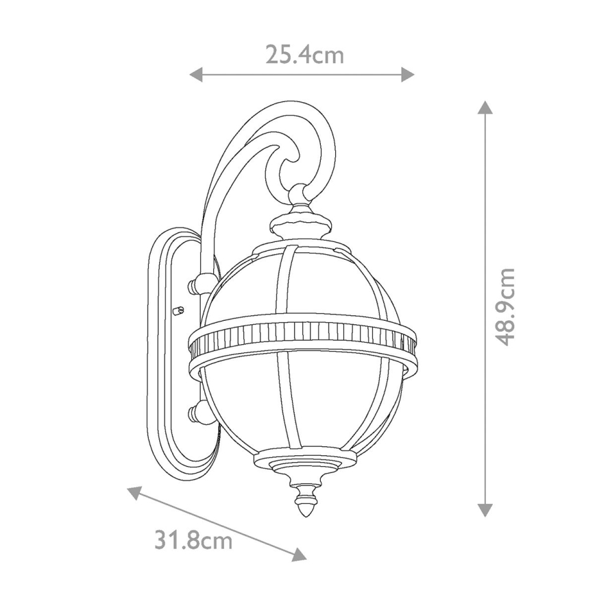 Kichler - Wandlamp voor buiten HALLERON 2xE14/40W/230V IP44
