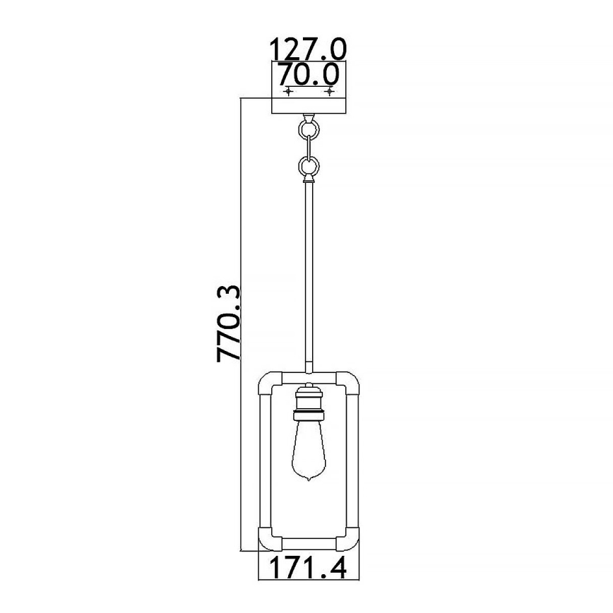 Kichler - Hanglamp met vaste pendel IMAHN 1xE27/60W/230V