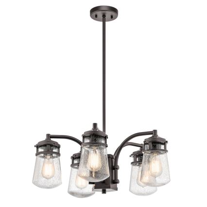 Kichler - Buiten hanglamp op een paal LYNDON 5xE27/60W/230V IP44