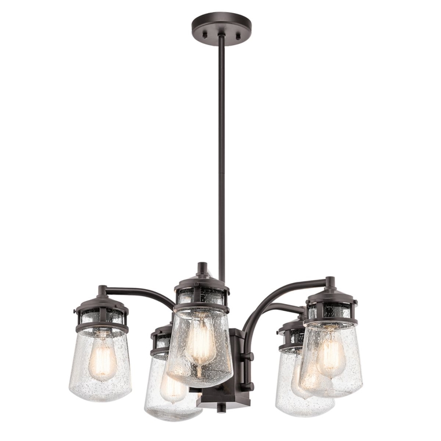 Kichler - Buiten hanglamp op een paal LYNDON 5xE27/60W/230V IP44