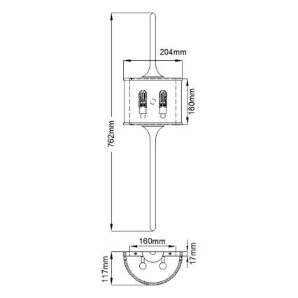 Kichler - LED Badkamer wandlamp 2xG9/3,5W/230V IP44