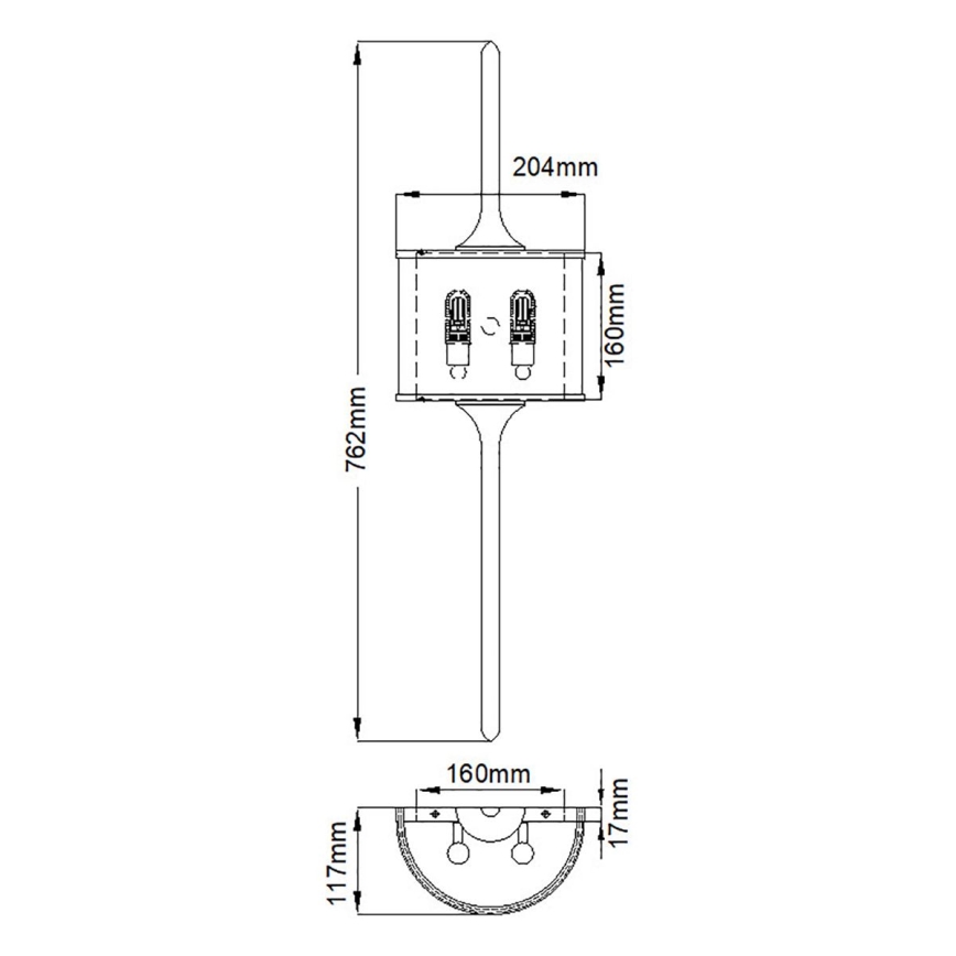 Kichler - LED Badkamer wandlamp 2xG9/3,5W/230V IP44