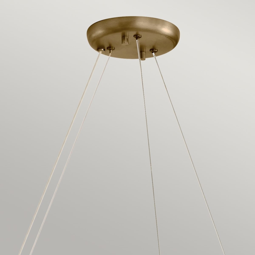 Kichler - Kroonluchter met kabelophanging PALTA 9xE14/40W/230V goudkleurig