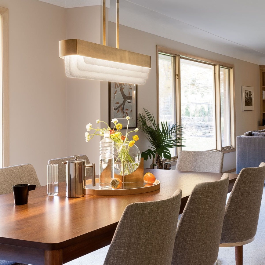 Kichler - LED-kroonluchter aan stang SERENE LED/40W/230V goudkleurig
