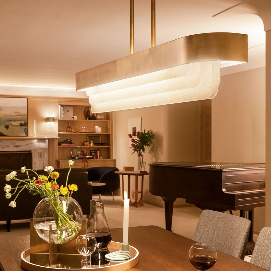 Kichler - LED-kroonluchter aan stang SERENE LED/40W/230V goudkleurig