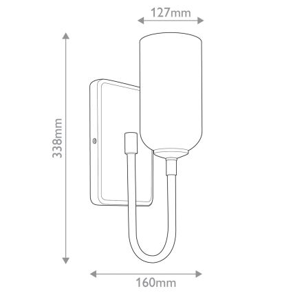 Kichler - LED-badkamerlamp SOLIA 1x G9/3W/230V IP44 goudkleurig