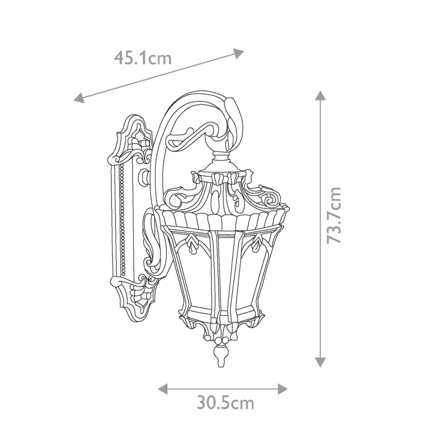 Kichler - Wandlamp voor buiten TOURNAI 3xE14/60W/230V IP44