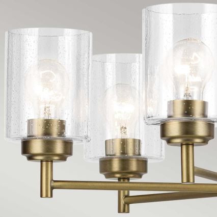 Kichler - Hanglamp aan een ketting WINSLOW 5xE27/60W/230V diameter 50,2 cm messing