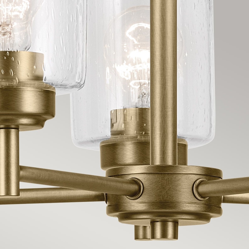 Kichler - Hanglamp aan een ketting WINSLOW 5xE27/60W/230V diameter 50,2 cm messing