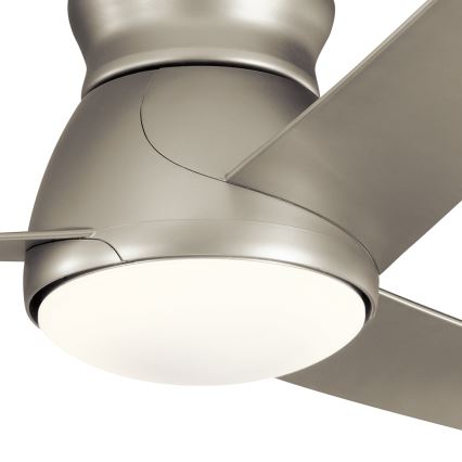 Kichler - LED dimbare plafondventilator ERIS LED/10W/230V mat chroom IP44 + afstandsbediening