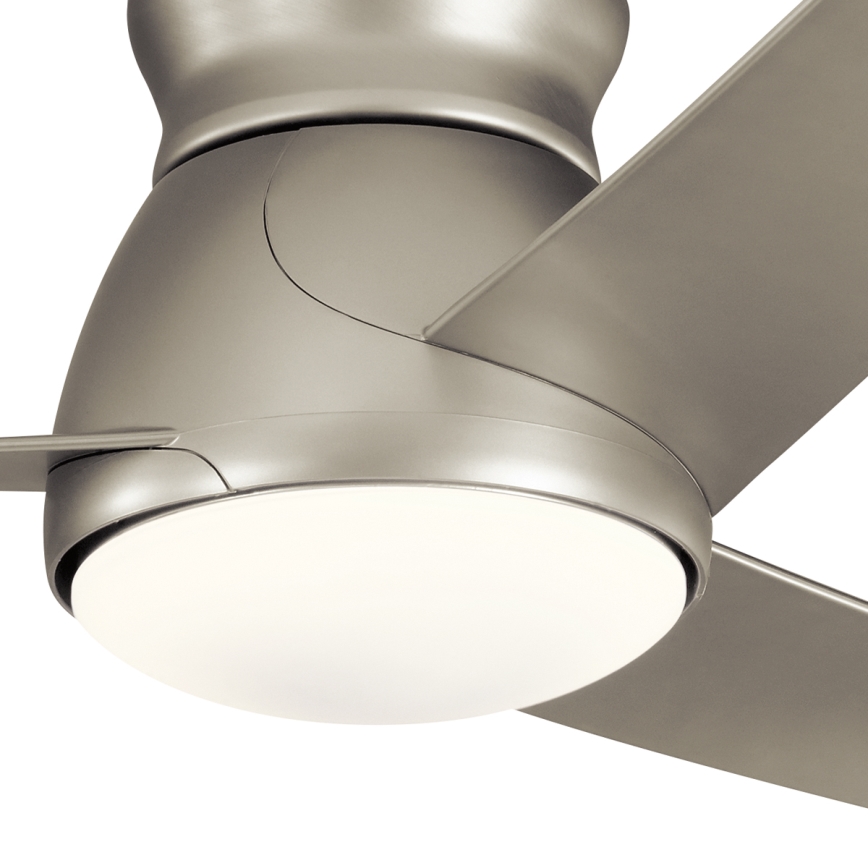 Kichler - LED dimbare plafondventilator ERIS LED/10W/230V mat chroom IP44 + afstandsbediening