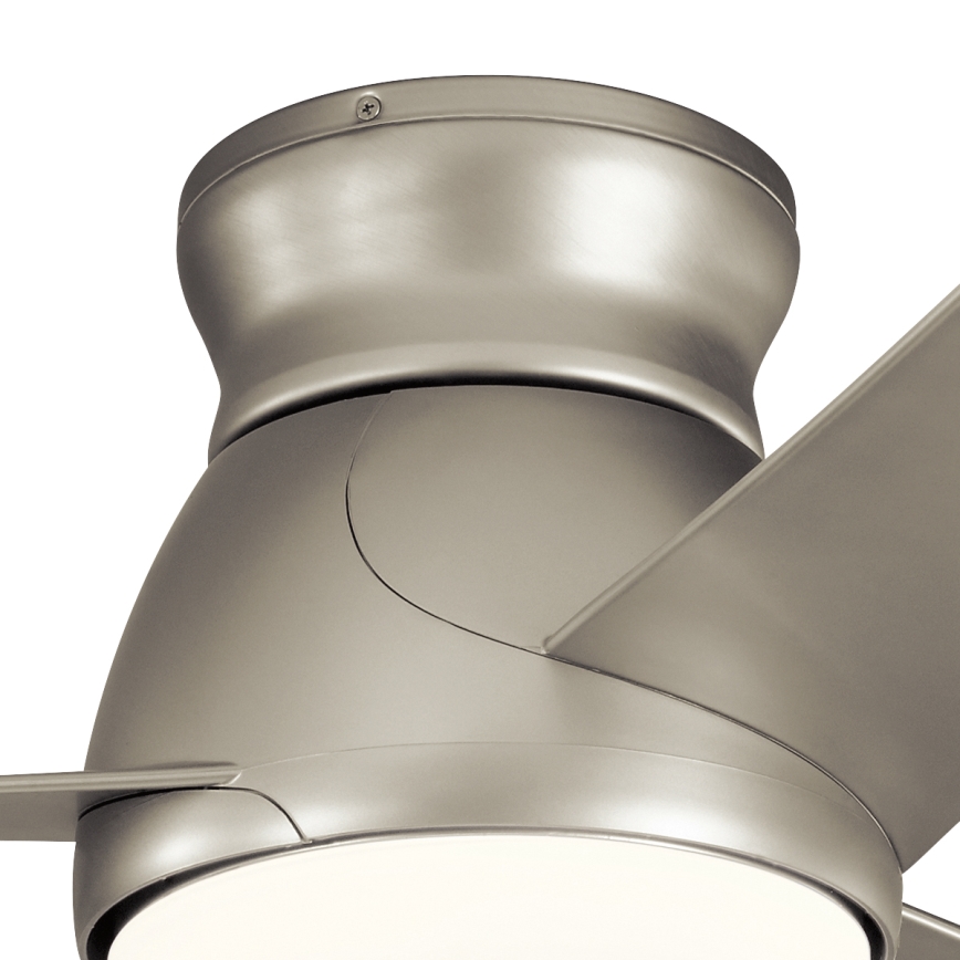 Kichler - LED dimbare plafondventilator ERIS LED/10W/230V mat chroom IP44 + afstandsbediening