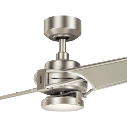 Kichler - LED dimbare plafondventilator XETY LED/10W/230V  mat chroom/zilver + afstandsbediening