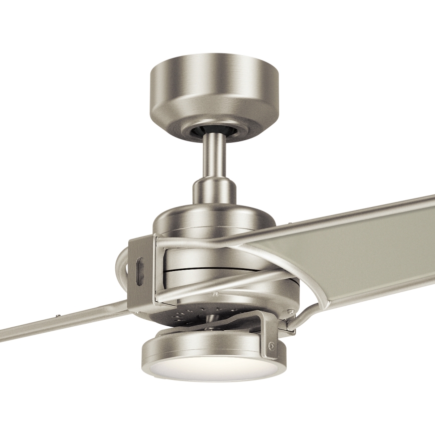 Kichler - LED dimbare plafondventilator XETY LED/10W/230V  mat chroom/zilver + afstandsbediening