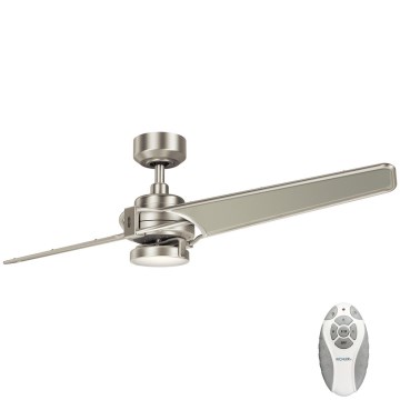 Kichler - LED dimbare plafondventilator XETY LED/10W/230V  mat chroom/zilver + afstandsbediening