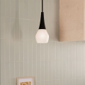 Kichler - Plafondlamp met stang DEELA 1xE27/60W/230V Ø 17,8 cm zwart