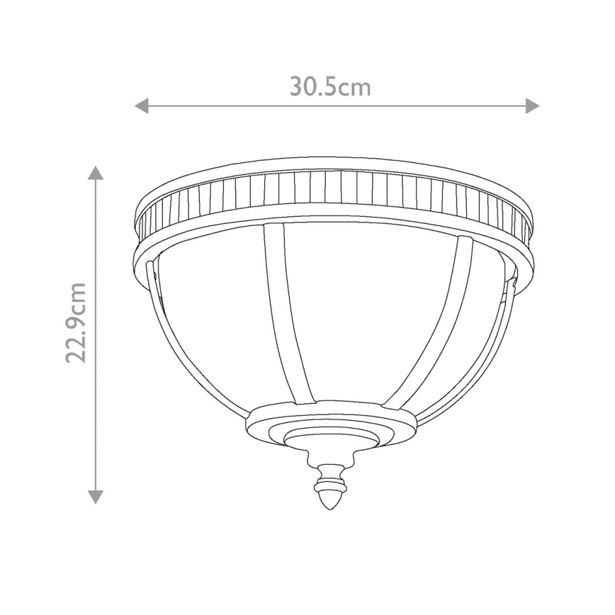 Kichler - Plafondlamp voor buiten HALLERON 3xE14/40W/230V IP44 antraciet