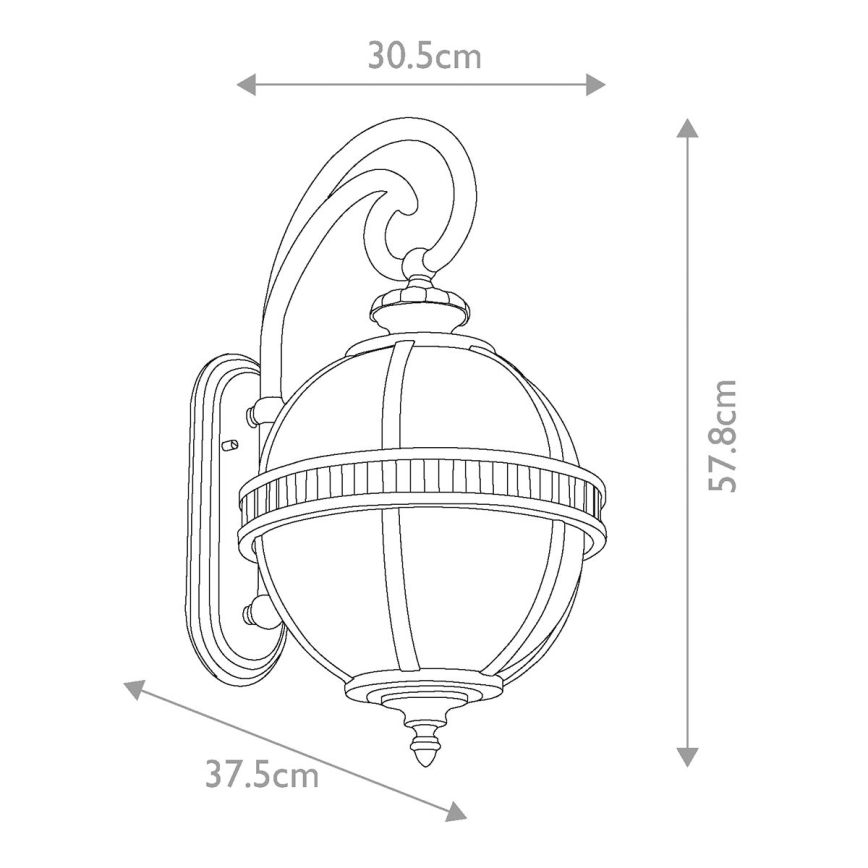 Kichler - Wandlamp voor buiten HALLERON 3xE14/60W/230V IP44