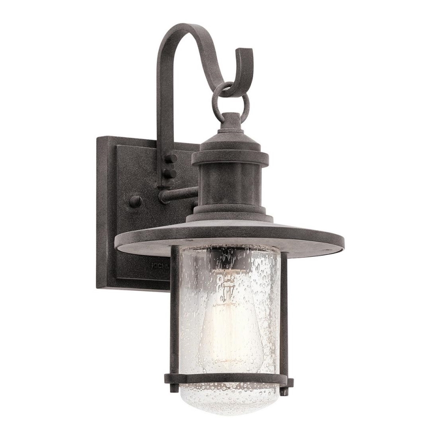 Kichler - Wandlamp voor buiten RIVERWOOD 1xE27/100W/230V IP44 antraciet