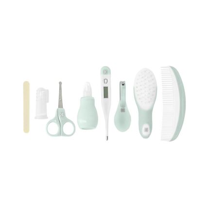 KikkaBoo - Babyverzorgingsset 8 st. grijs/mint