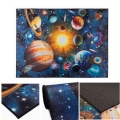 Kinder antislip vloerkleed PRINT 3D 120x160 cm planeten/veelkleurig
