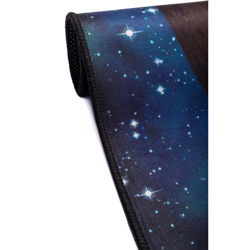 Kinder antislip vloerkleed PRINT 3D 120x160 cm planeten/veelkleurig