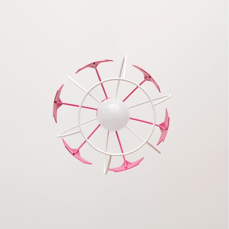 Kinder hanglamp aan een koord STARS 1xE27/15W/230V roze/wit