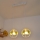 Kinder hanglamp aan een koord STARS 2xE27/15W/230V geel/wit