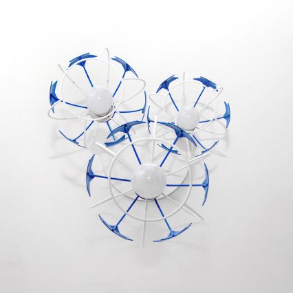 Kinder hanglamp aan een koord STARS 3xE27/15W/230V blauw/wit