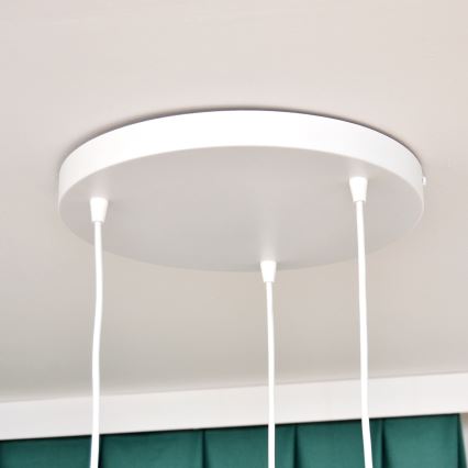 Kinder hanglamp aan een koord STARS 3xE27/15W/230V blauw/wit