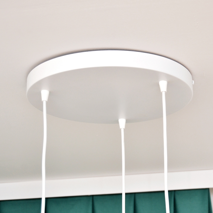 Kinder hanglamp aan een koord STARS 3xE27/15W/230V blauw/wit
