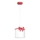 Kinder hanglamp aan een koord SWEET 1xE27/15W/230V wit/rood/strik
