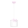 Kinder hanglamp aan een koord SWEET 1xE27/15W/230V wit/roze/strik