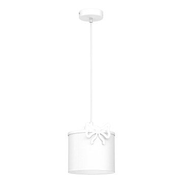 Kinder hanglamp aan een koord SWEET 1xE27/15W/230V wit/strik
