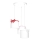 Kinder hanglamp aan een koord SWEET 3xE27/15W/230V wit/roze/rood/strik