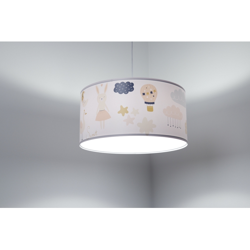Kinder hanglamp aan een koord SWEET DREAMS 1xE27/60W/230V diameter 30 cm