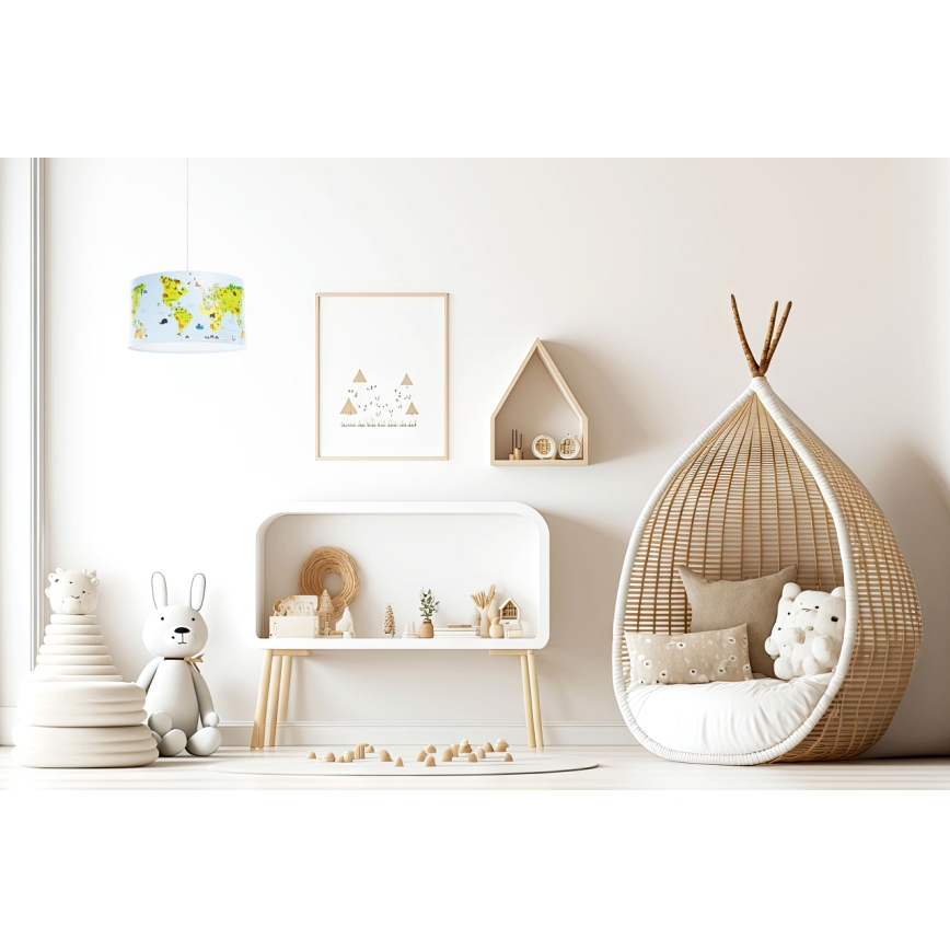 Kinder hanglamp aan een koord SWEET DREAMS 1xE27/60W/230V diameter 30 cm