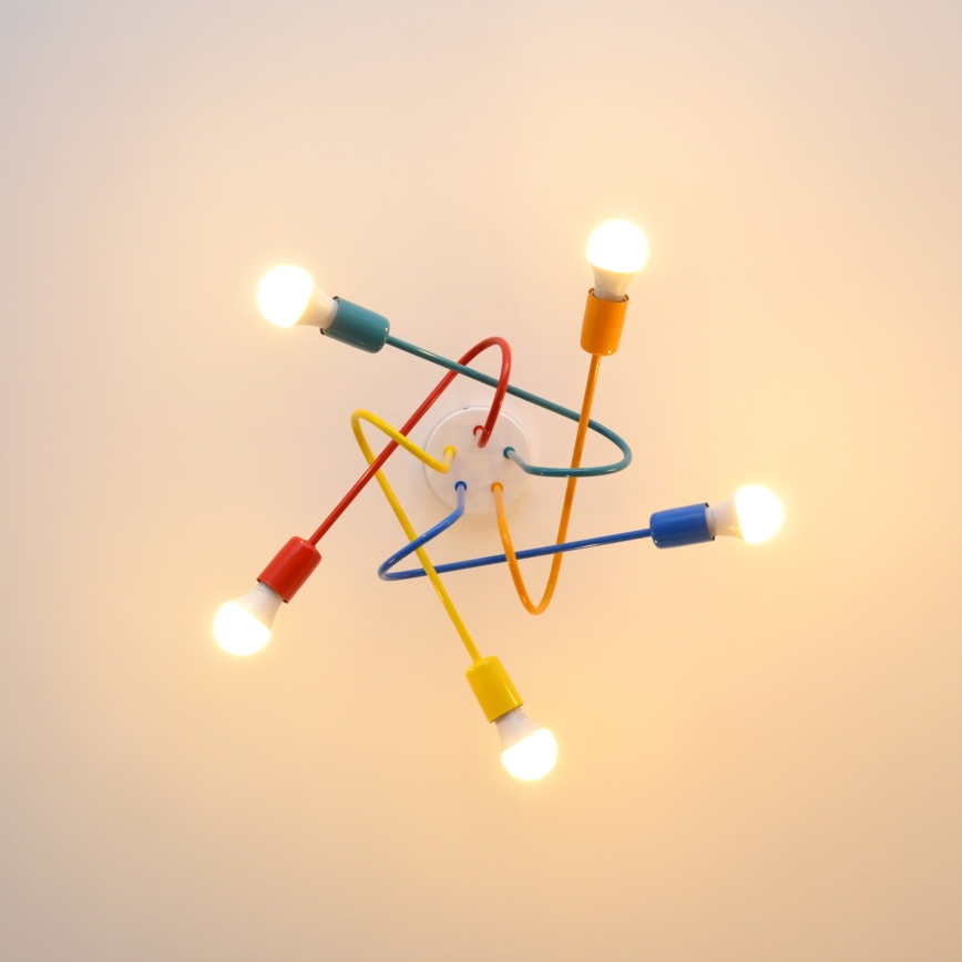 Kinder LED hanglamp aan een koord OXFORD 5xE27/15W/230V