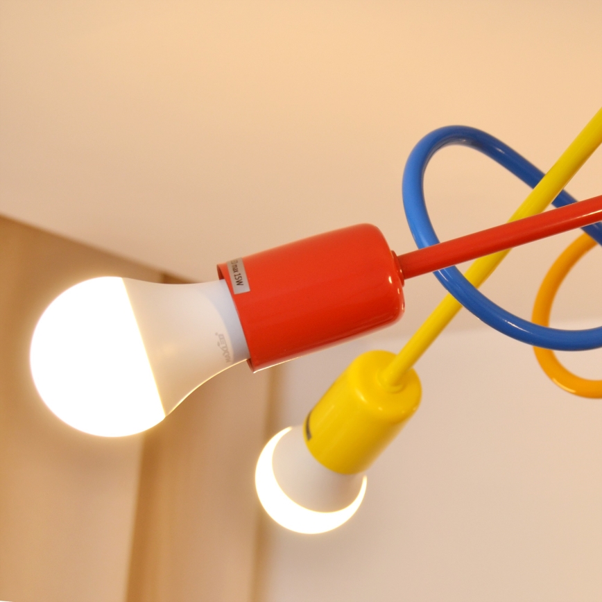 Kinder LED hanglamp aan een koord OXFORD 5xE27/15W/230V