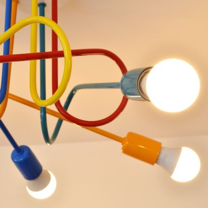 Kinder LED hanglamp aan een koord OXFORD 5xE27/15W/230V