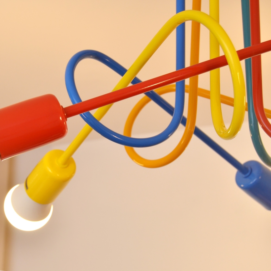Kinder LED hanglamp aan een koord OXFORD 5xE27/15W/230V